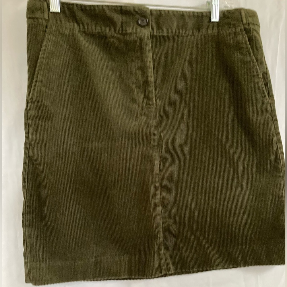 Talbots Green Corduroy Pencil Skirt - Picture 2 of 8